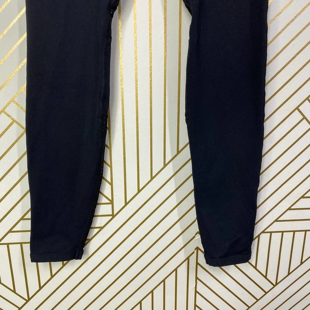 Lorna Jane 000 Mesh Panel Ankle Leggings Black Size US XS - Picture 4 of 11